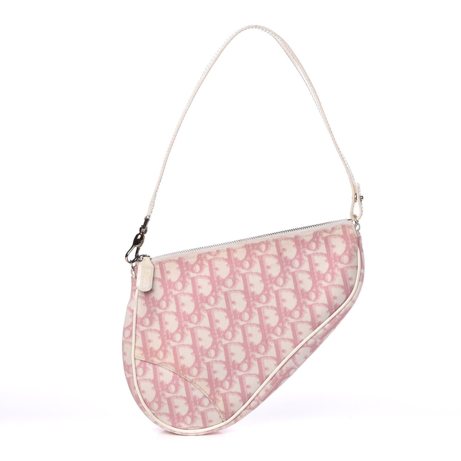 Christian Dior Monogram Mini Saddle Pochette Pink 1 of 13
