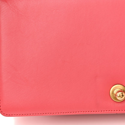 Chanel Lambskin Quilted Medium Boy Flap Coral 13 of 17