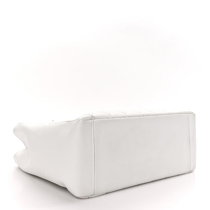 Chanel Caviar Quilted Grand Shopping Tote GST White 3 of 11