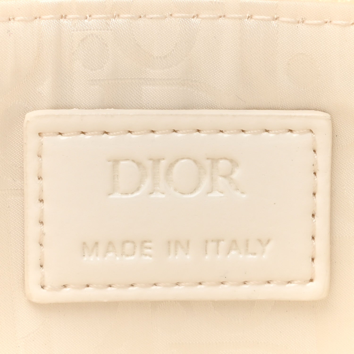 Christian Dior Vinyl Dog Cosmetic Pouch White Blue 6 of 7