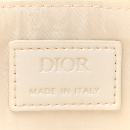 Christian Dior Vinyl Dog Cosmetic Pouch White Blue 6 of 7
