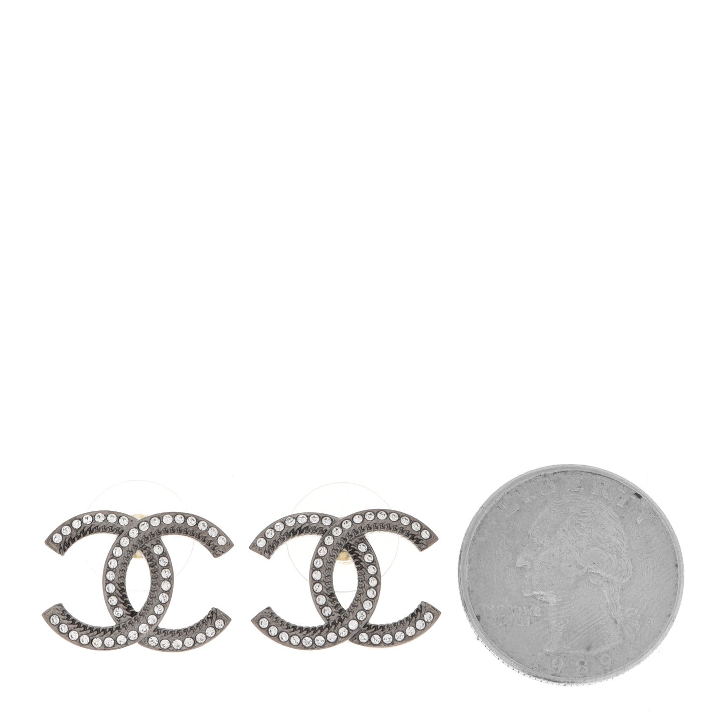 Ruthenium Crystal CC Earrings
