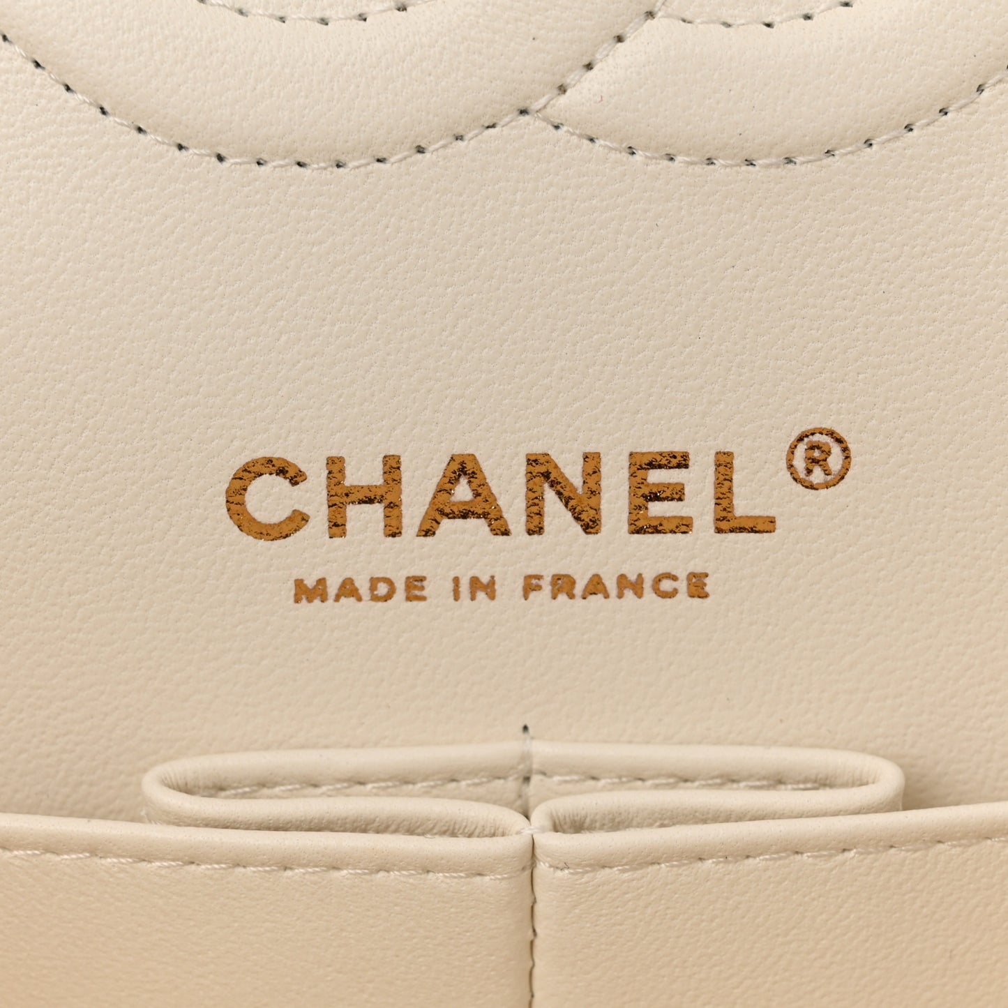 Caviar Quilted Medium Double Flap White