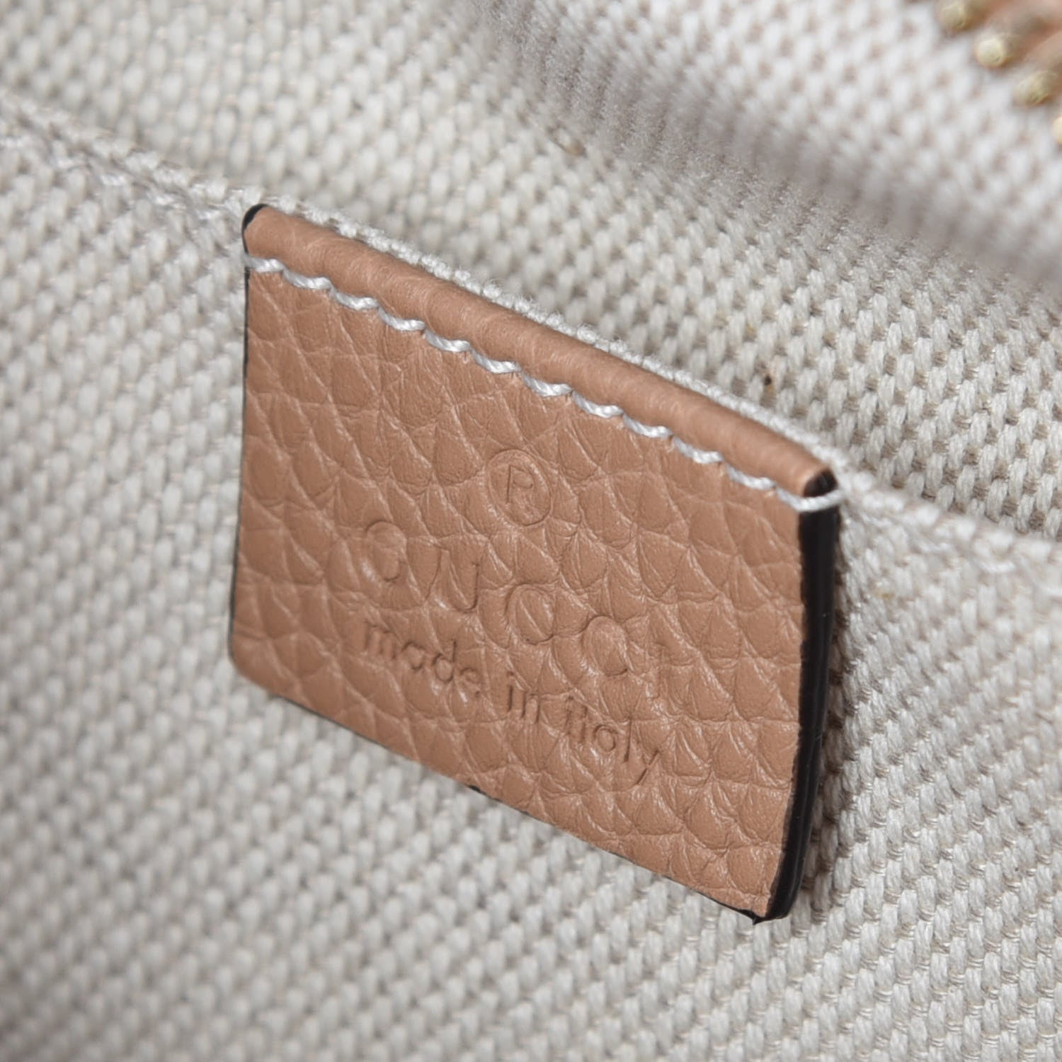 Gucci Pebbled Calfskin Small Soho Disco Bag Camelia 8 of 9