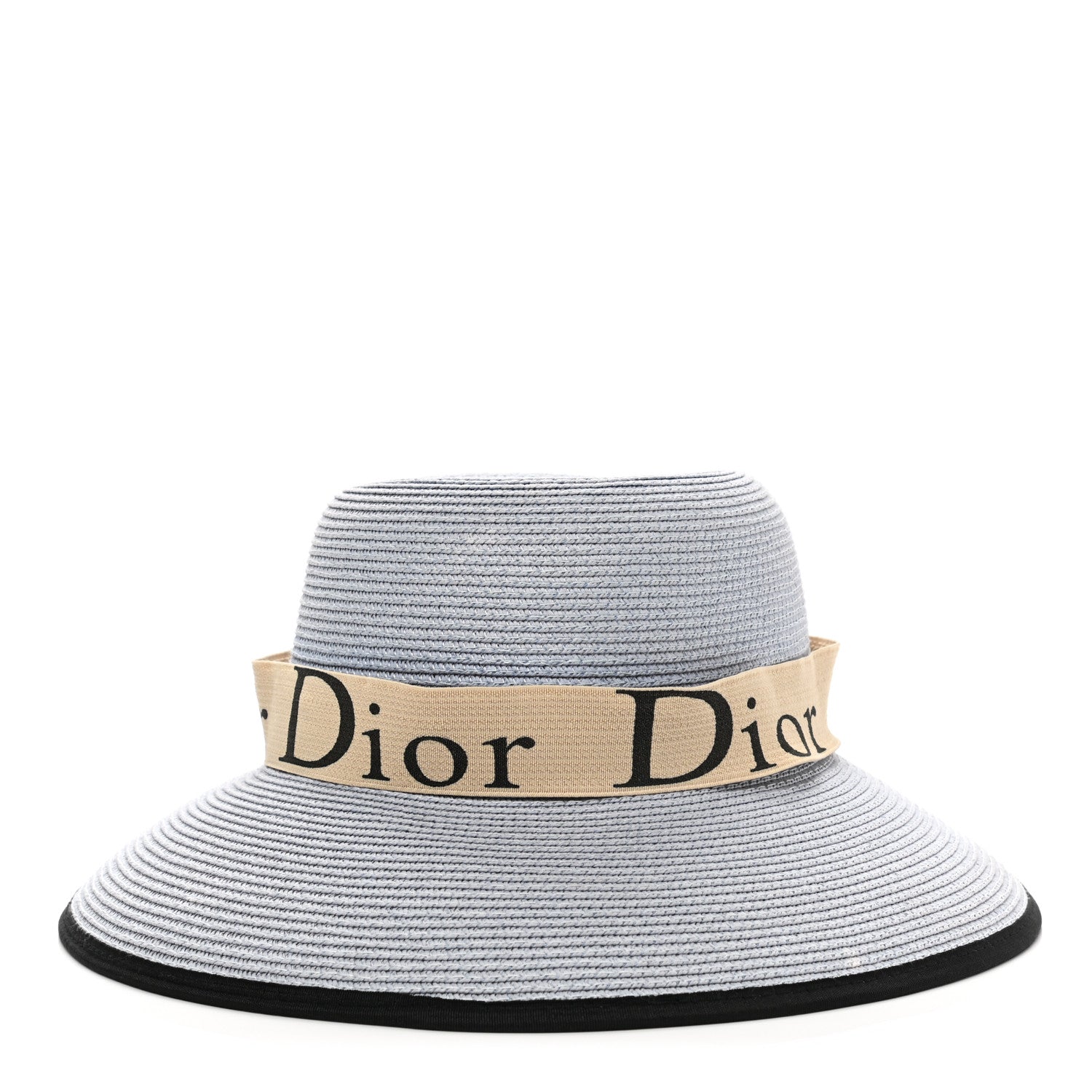 Christian Dior Straw Logo Hat Blue 1 of 11