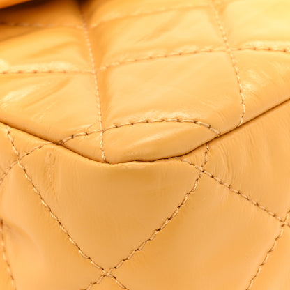 Chanel Crumpled Calfskin Quilted Clutch Yellow 10 of 11