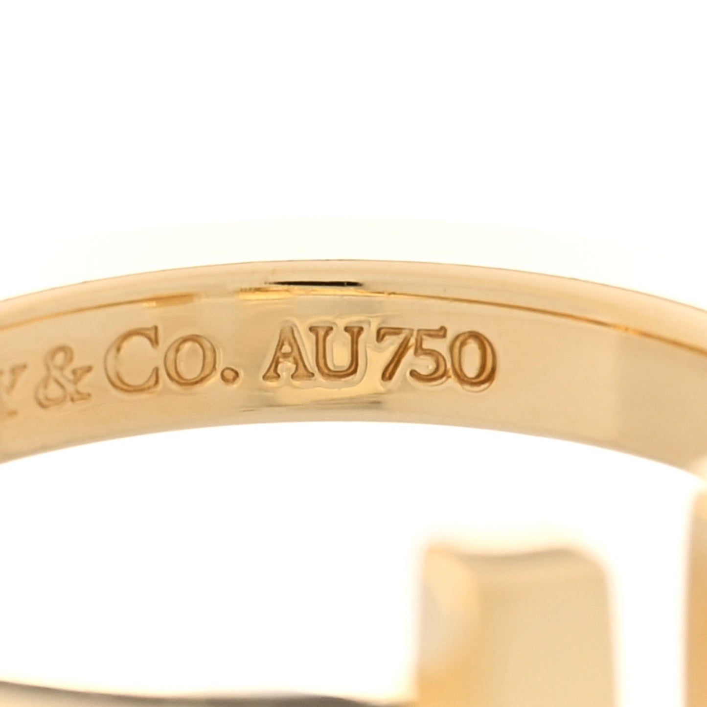 18K Yellow Gold T Square Ring 51 5.75