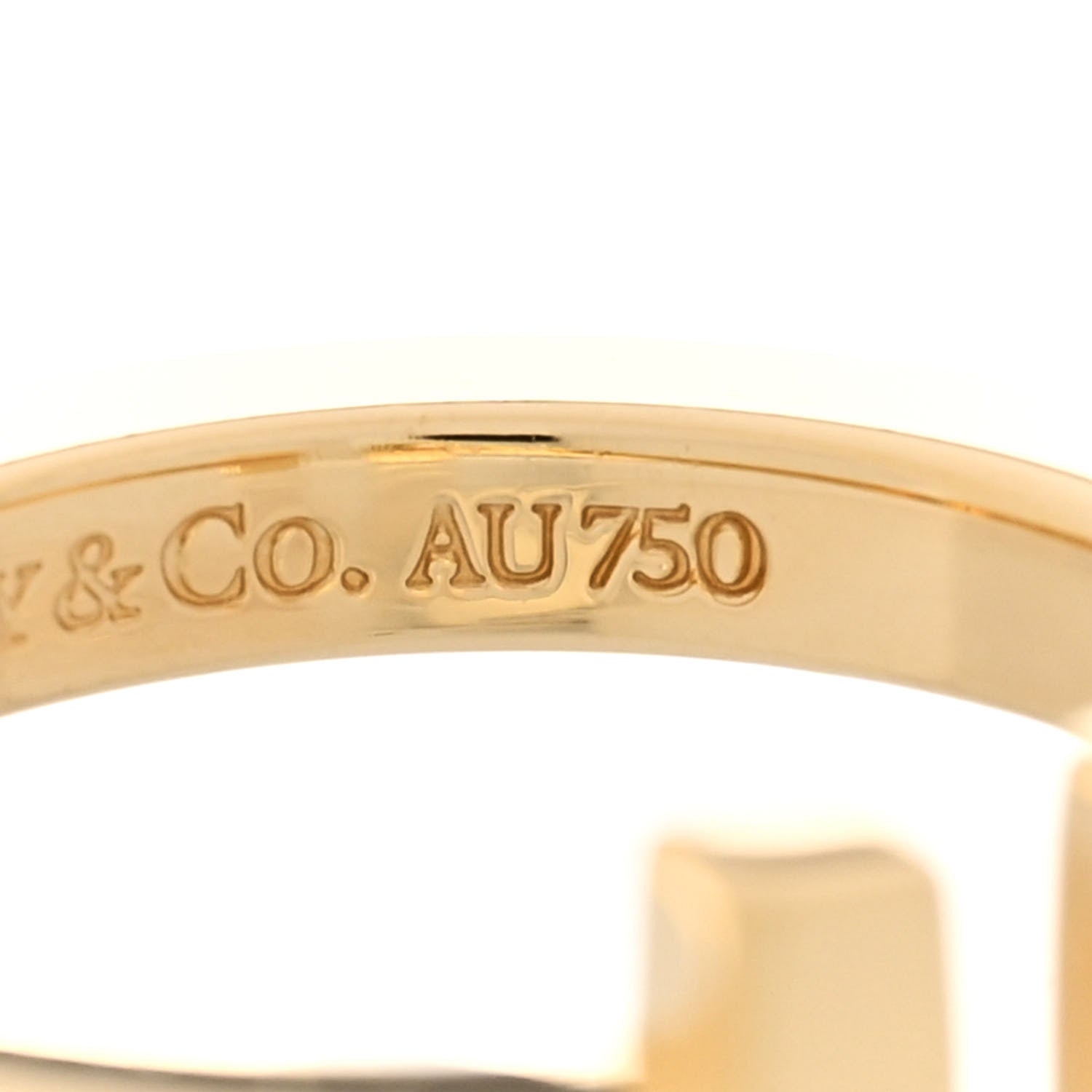 Tiffany 18K Yellow Gold T Square Ring 51 5.75 5 of 5