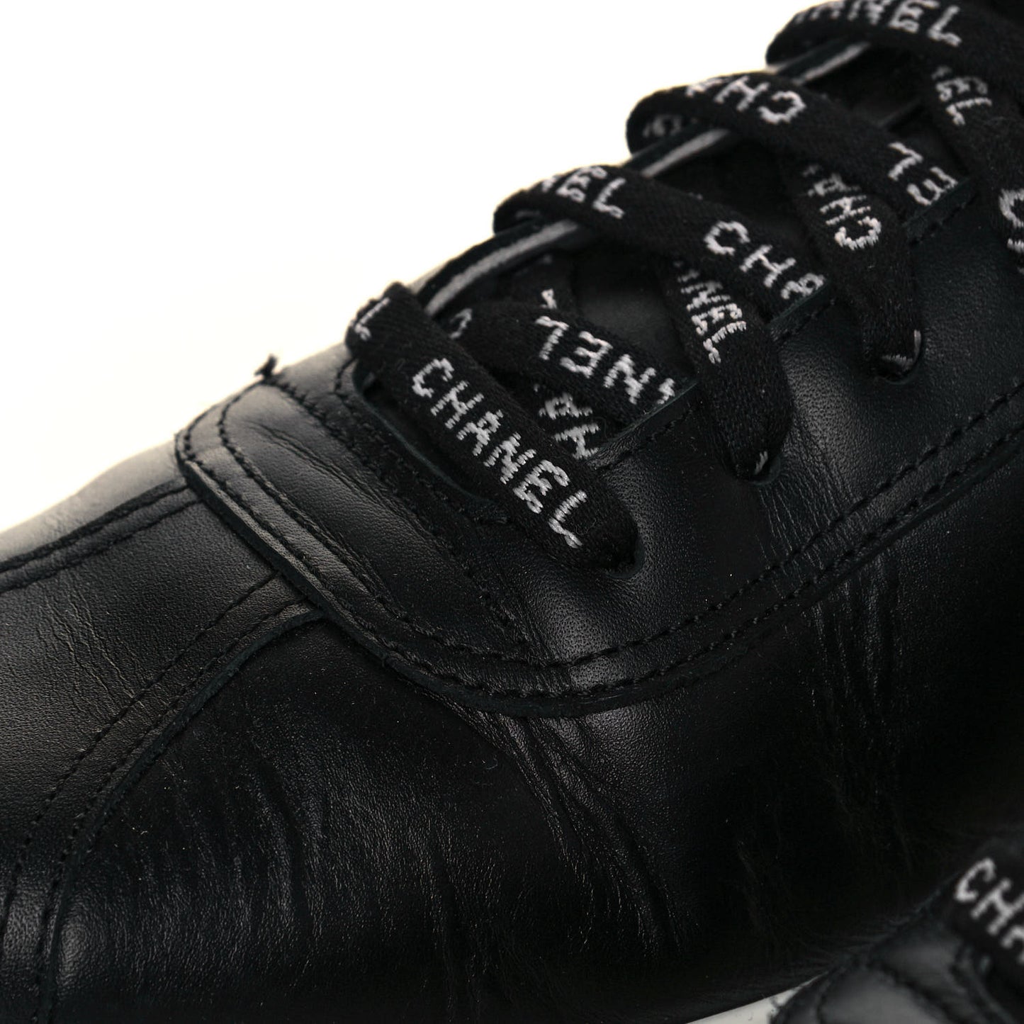 Calfskin Mens Sneakers 44 Black