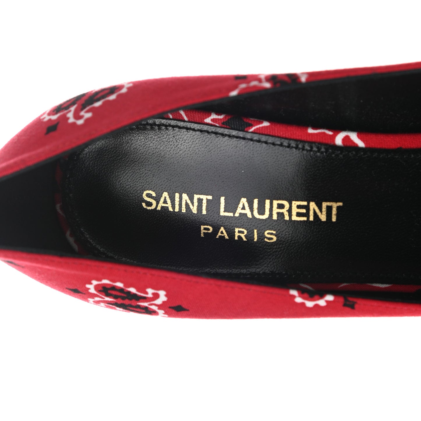 Bandana Charlotte Kitten Heel Pumps 37 Red