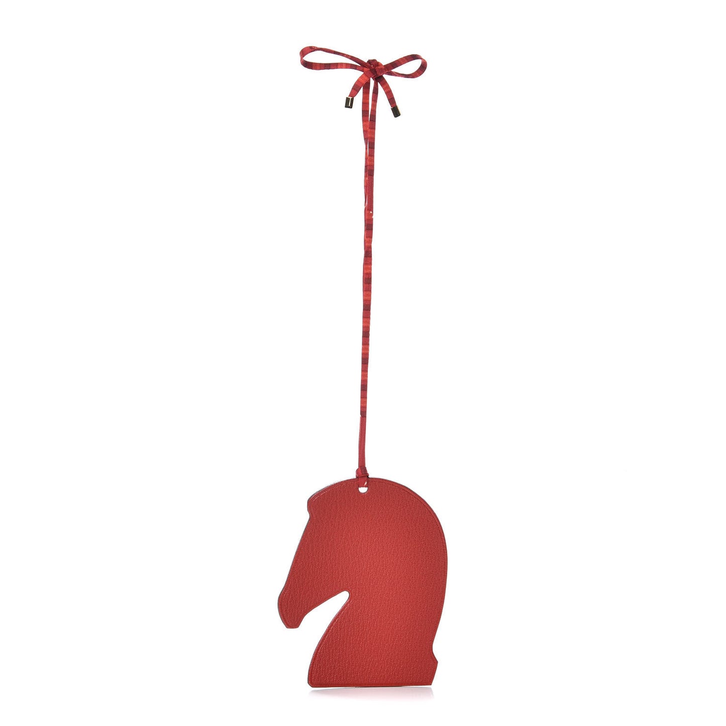 Everlisse Chevre Mysore Samarcande Horse Ornament Bag Charm Vermillion Orange