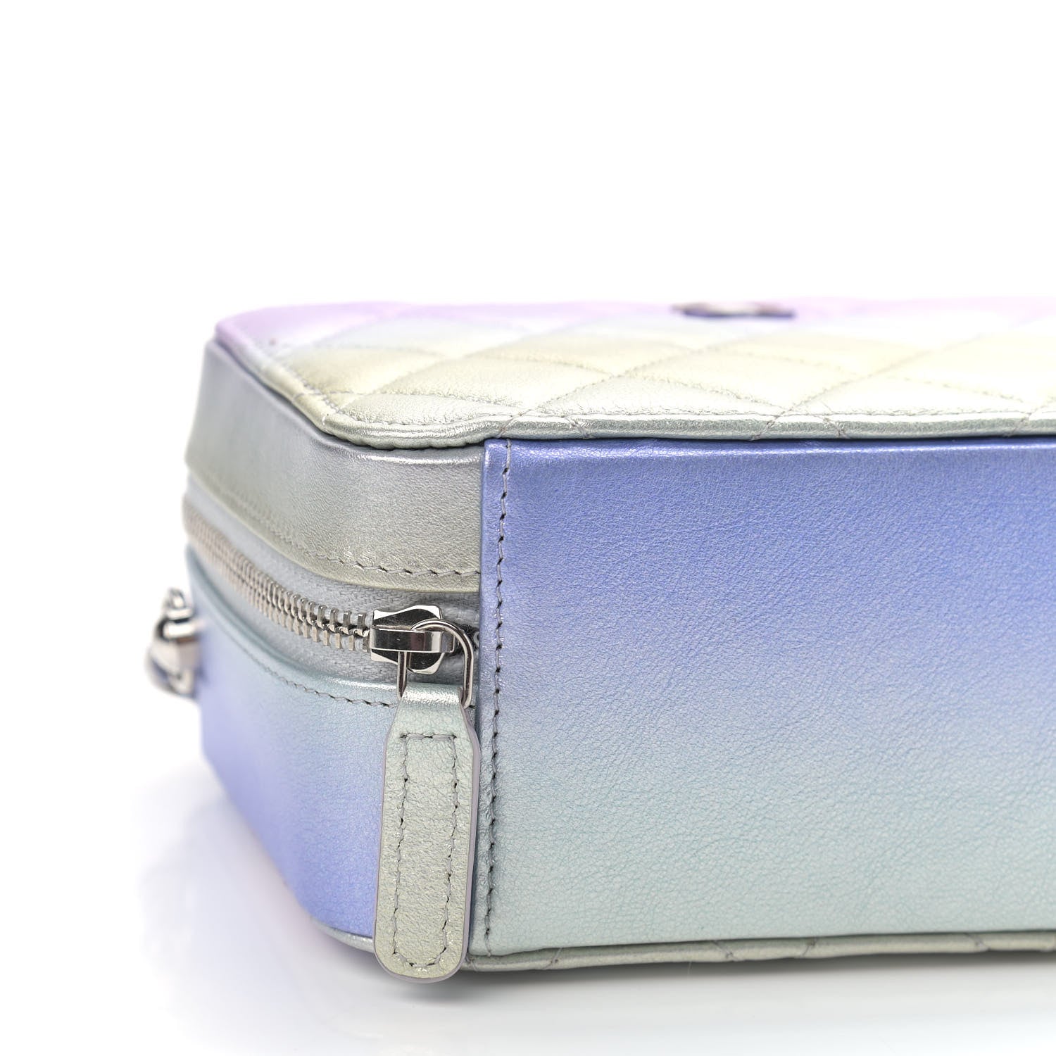 Chanel Metallic Gradient Calfskin Quilted Camera Case Blue Yellow Purple 8 of 9