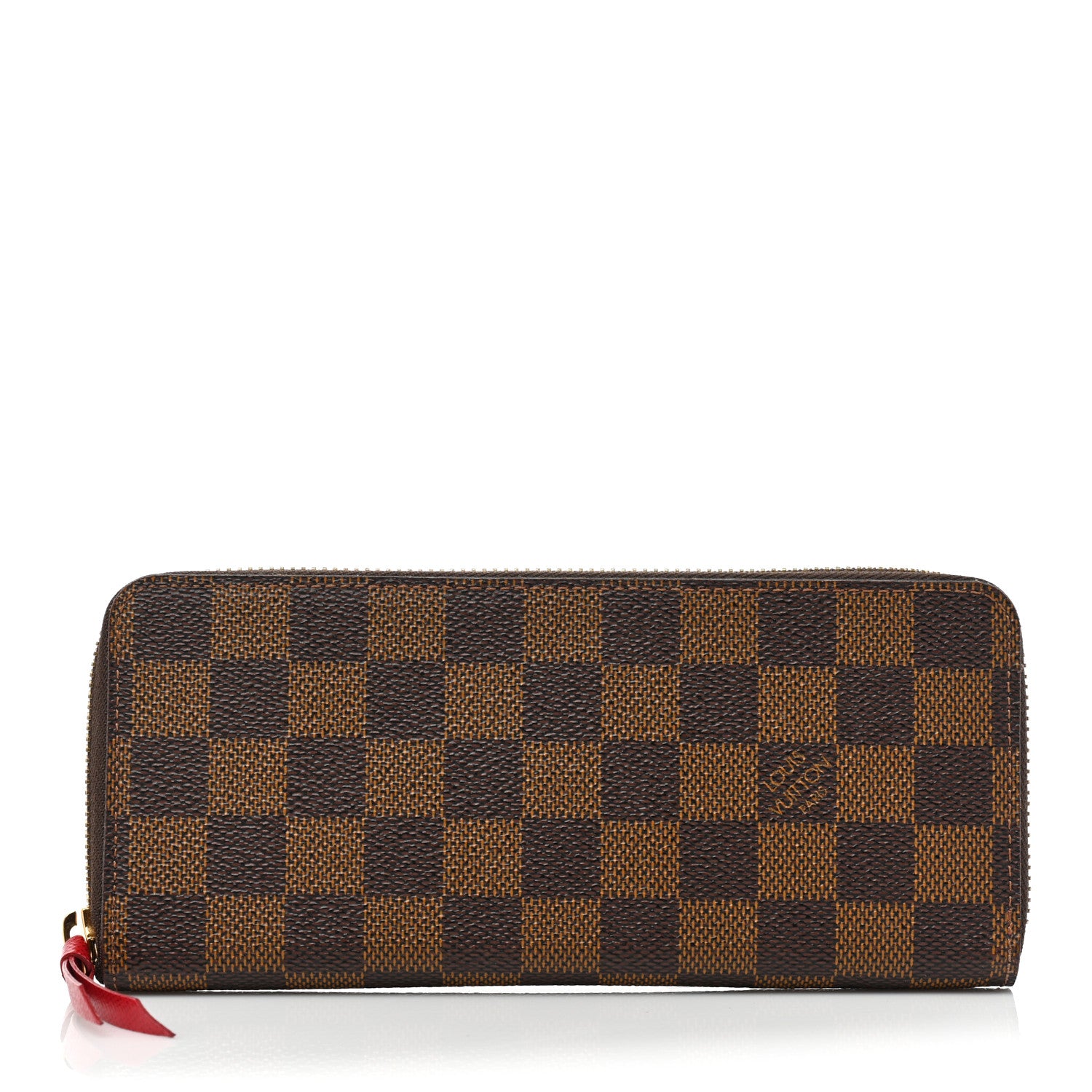 Louis Vuitton Damier Ebene Clemence Wallet Cherry 1 of 10