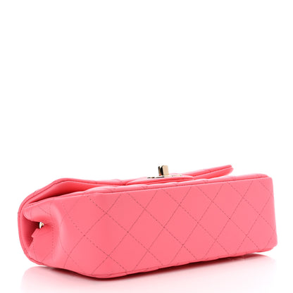 Chanel Lambskin Quilted Mini Rectangular Flap Pink 3 of 8