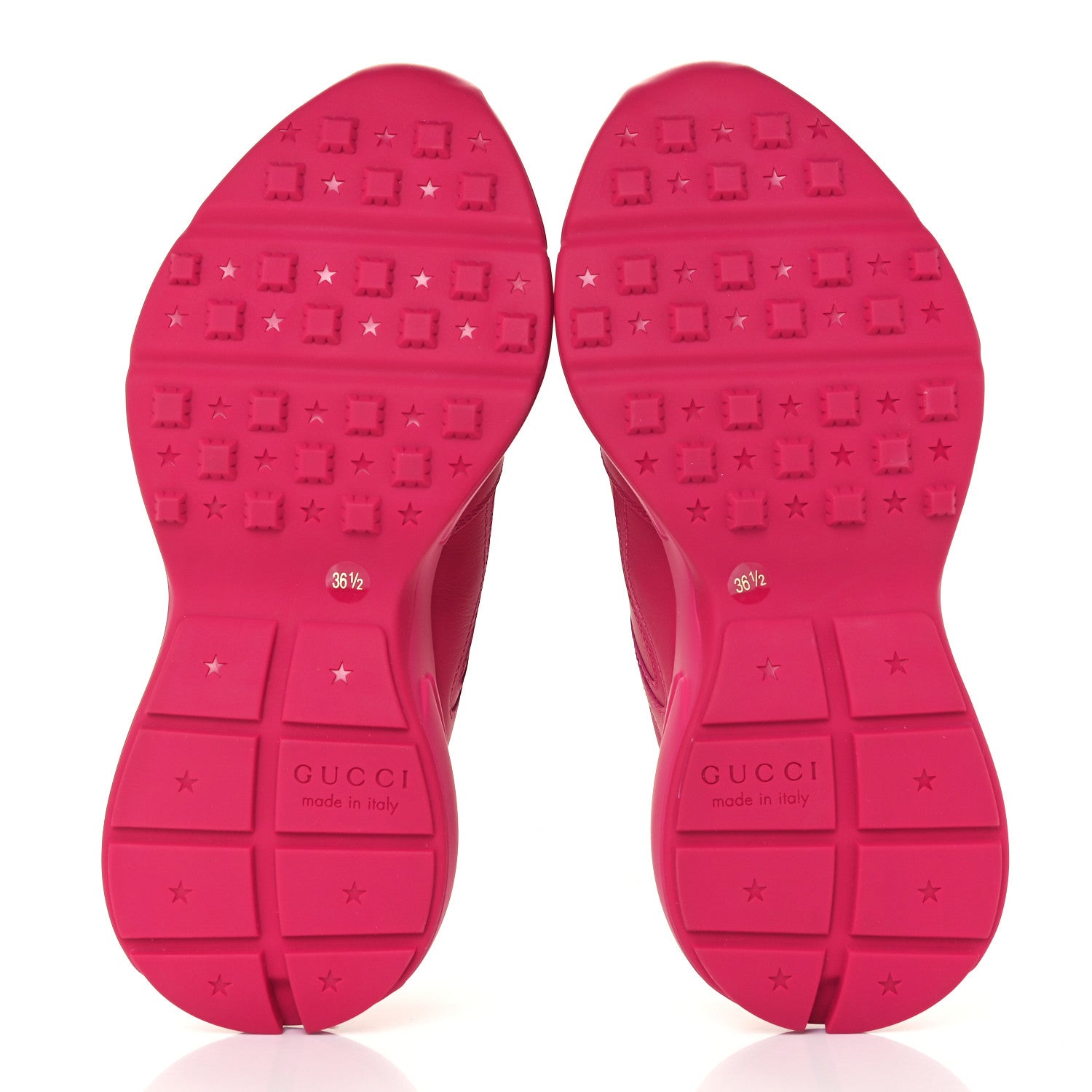 Gucci Calfskin Logo Womens Rhyton Sneakers Box 36.5 Box Pink 6 of 8