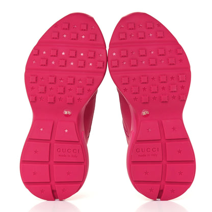 Gucci Calfskin Logo Womens Rhyton Sneakers Box 36.5 Box Pink 6 of 8