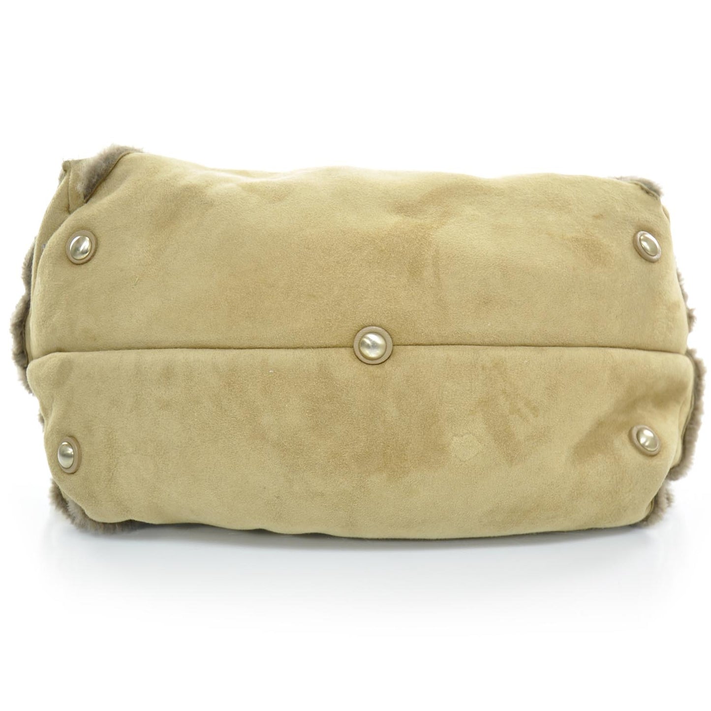 Suede Shearling Sylvia Bag Camel
