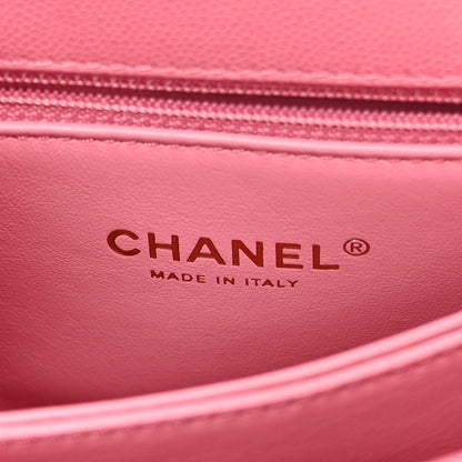 Chanel Caviar Quilted Mini Coco Chain Handle Flap Pink 6 of 11
