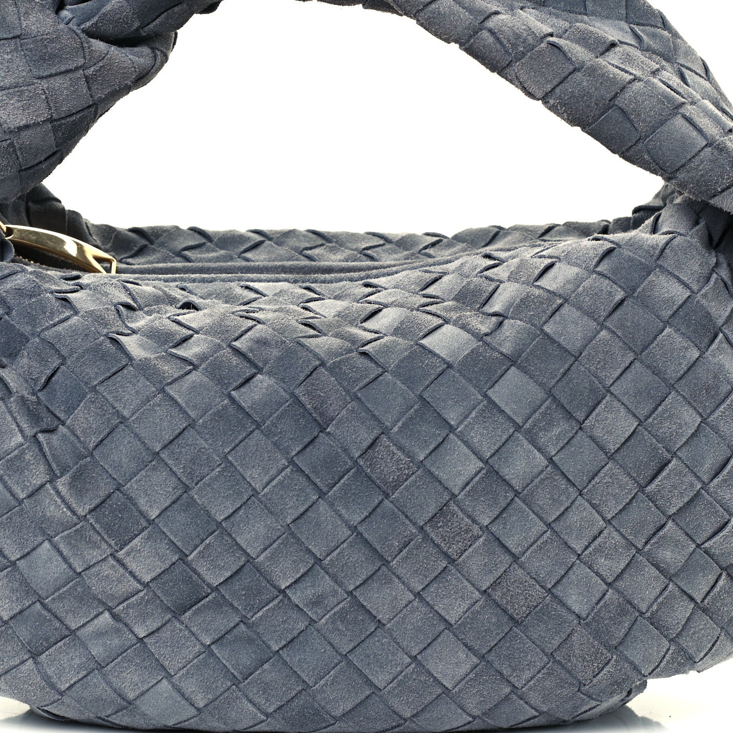 Bottega Veneta Suede Calfskin Intrecciato Teen Jodie Hobo Thunder 8 of 10