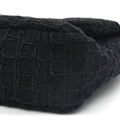 Chanel Tweed Quilted Medium Chanel 19 Flap Black Black 10 of 11