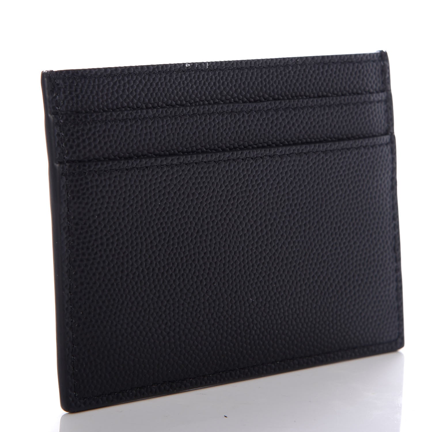 Saint Laurent Grain De Poudre Card Case Black 3 of 8