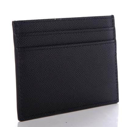 Saint Laurent Grain De Poudre Card Case Black 3 of 8