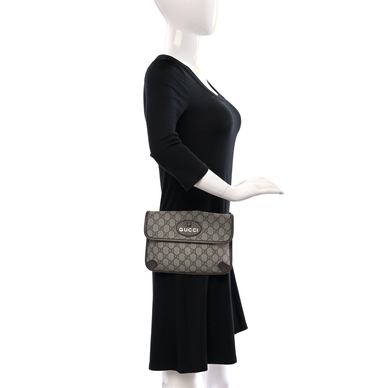 Gucci GG Supreme Monogram Neo Vintage Web Belt Bag Brown 2 of 11