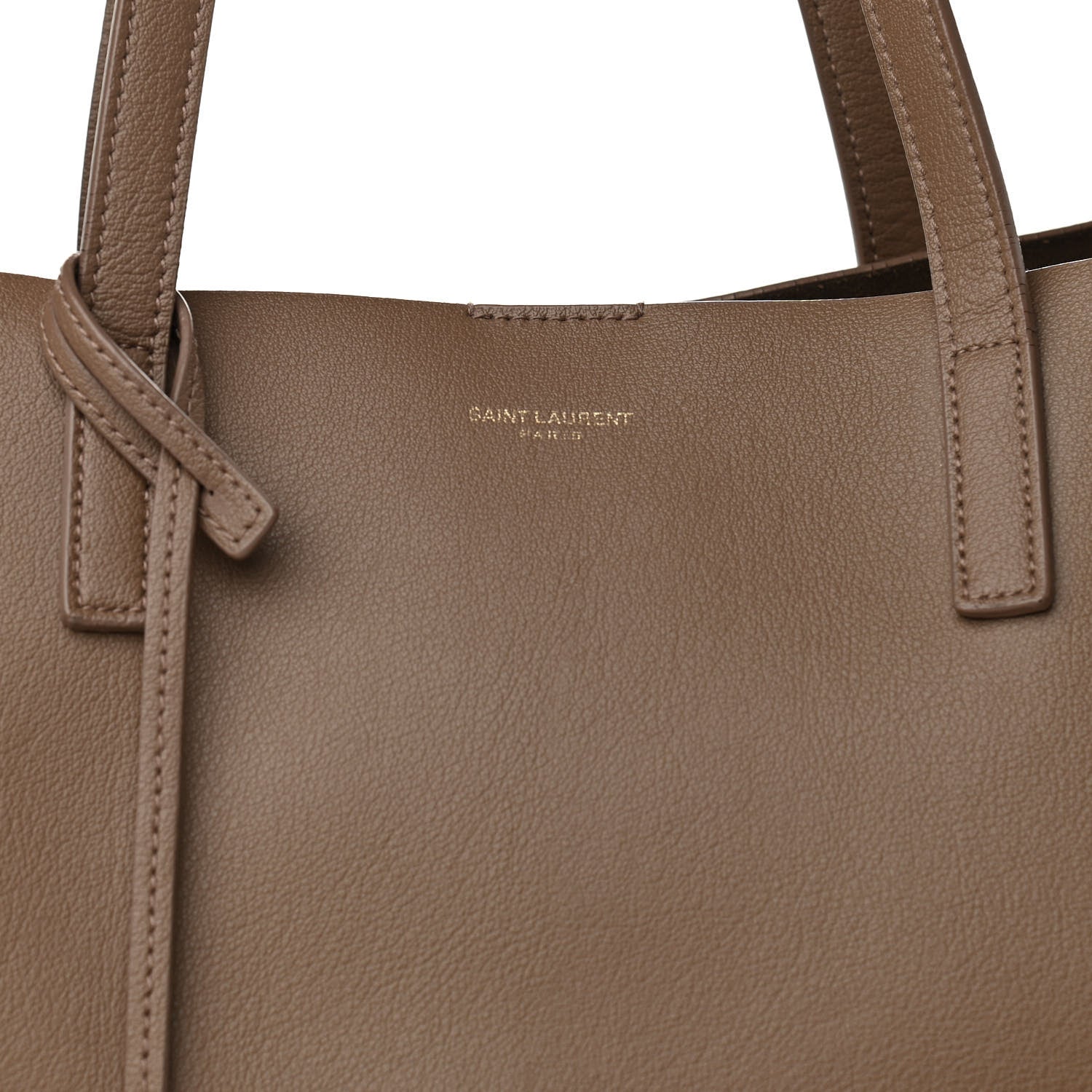 Saint Laurent Calfskin Large Shopping Tote Dark Beige 9 of 15