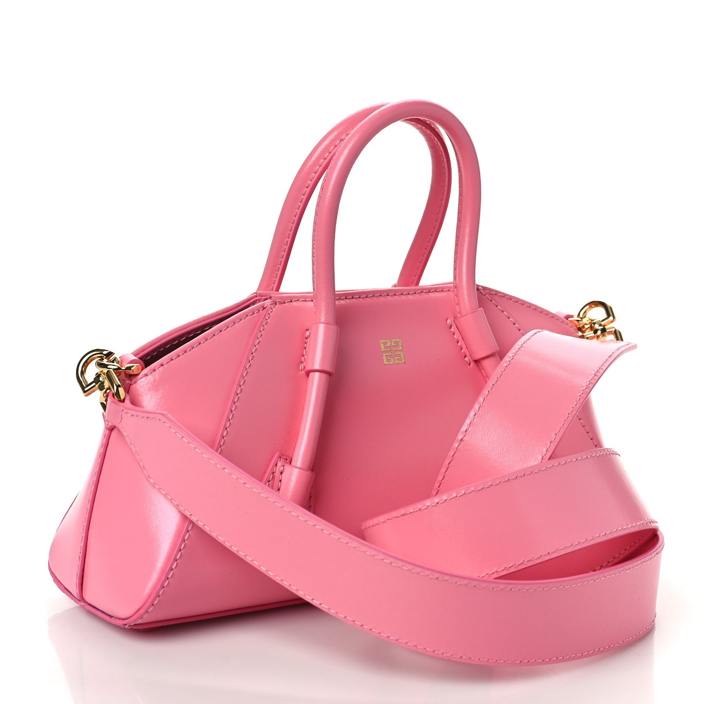 Box Calfskin Mini Antigona Stretch Bright Pink