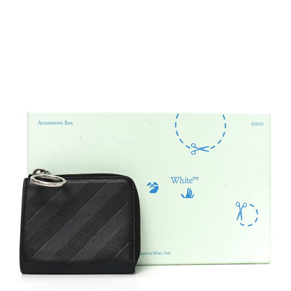 Off-White Calfskin 3D Diag Zip Around Wallet Wallet Black 7 of 7