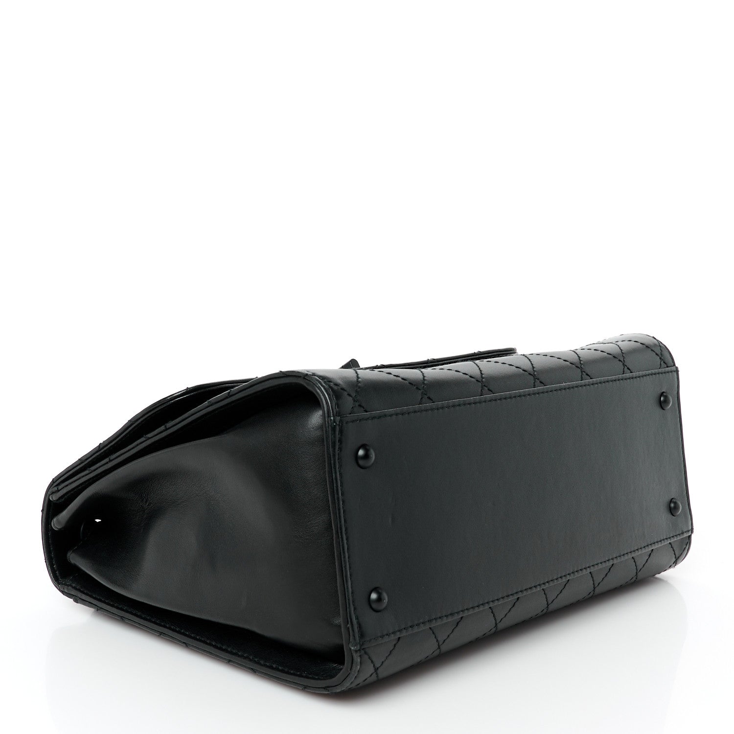Chanel Calfskin Diamond Stitched Flap Shoulder Bag Black 4 of 11