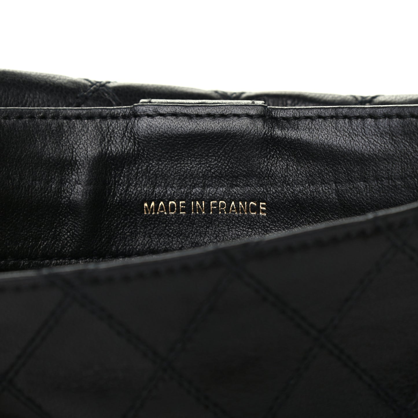 Lambskin Diamond Stitched Envelope Long Flap Wallet Black