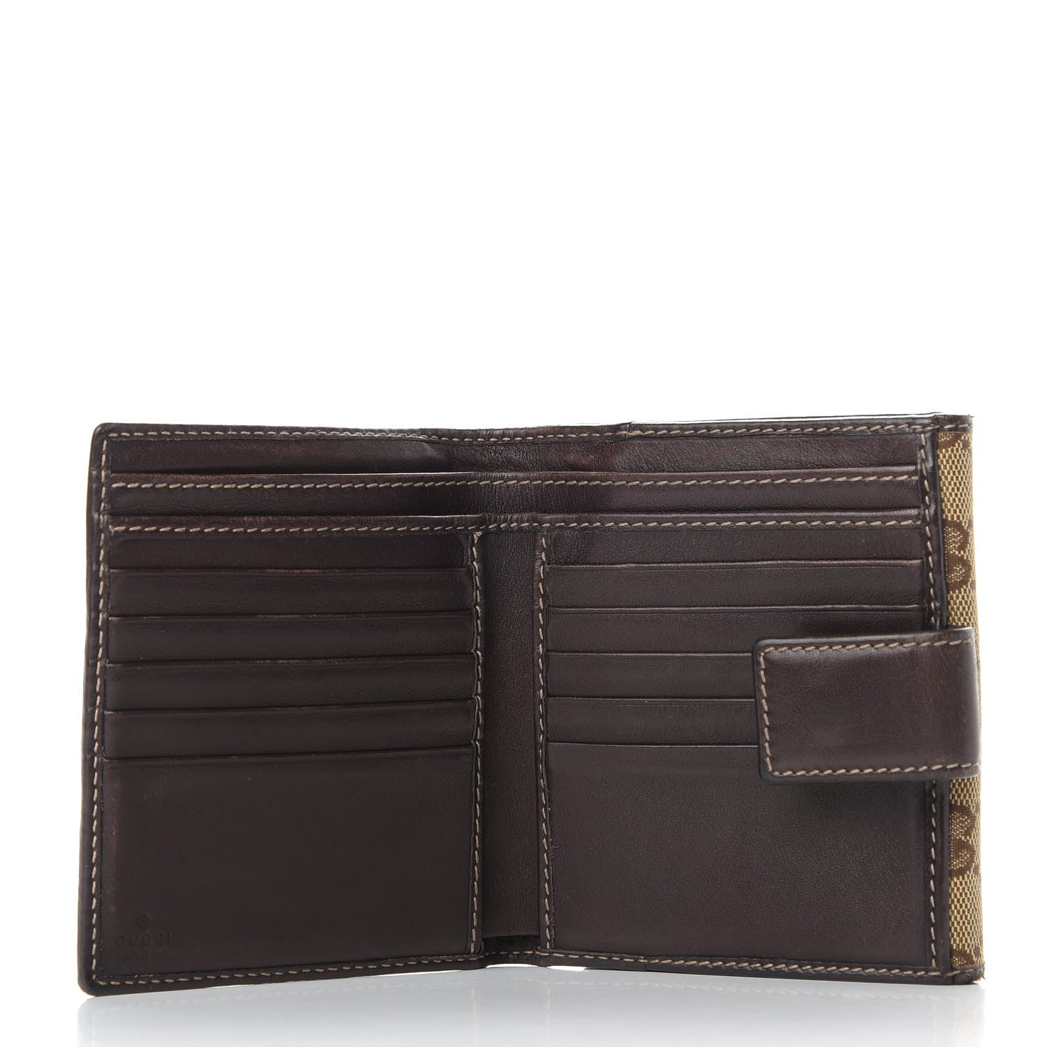 Gucci Monogram New Britt French Wallet Dark Brown 6 of 7