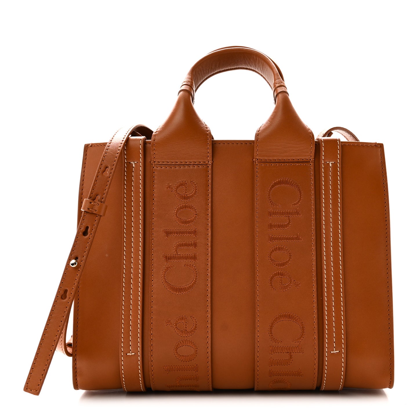 Calfskin Small Woody Tote Caramel