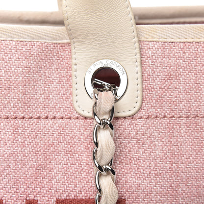Chanel Canvas Medium Deauville Tote Pink 13 of 15