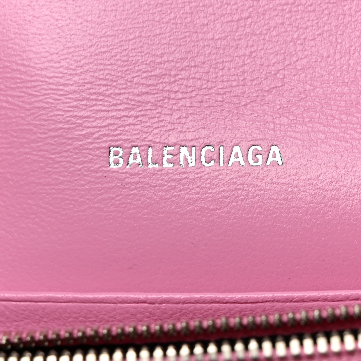 Denim XS Hourglass Wallet On Chain Pink
