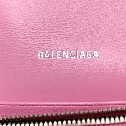 Balenciaga Denim XS Hourglass Wallet On Chain Pink 6 of 9