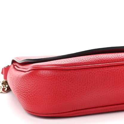 Gucci Pebbled Calfskin Medium Soho Flap Crossbody Vibrant Red 9 of 10