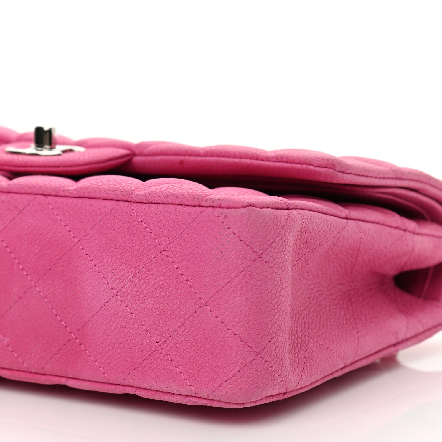 Chanel Iridescent Caviar Quilted Medium Double Flap Pink 9 of 14