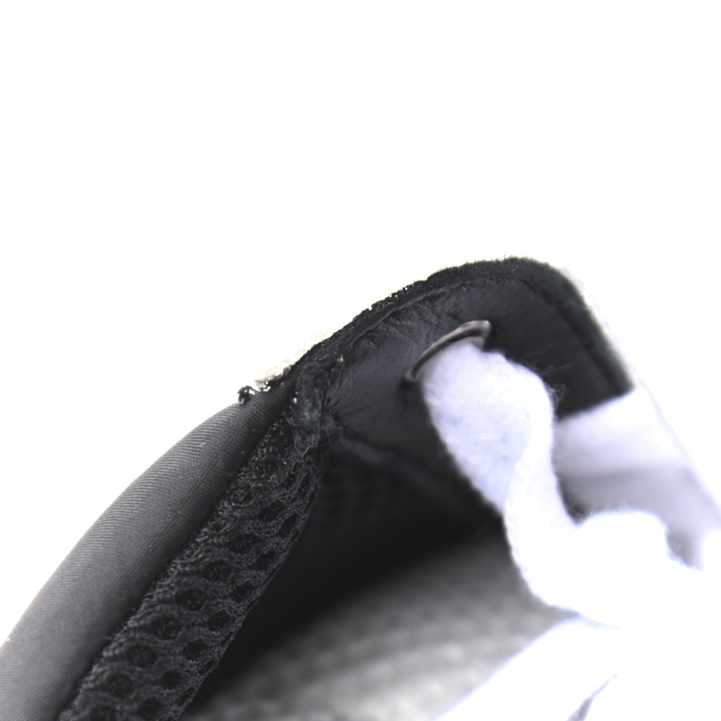 Mesh Suede Calfskin Grained Calfskin Womens CC Sneakers 37.5 White Black