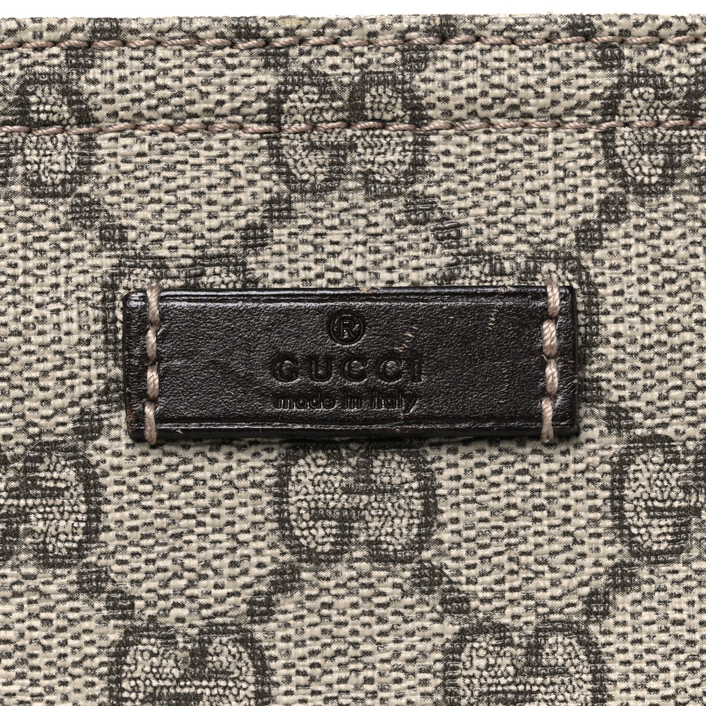 GG Supreme Monogram Medium Flat Messenger Bag Dark Brown