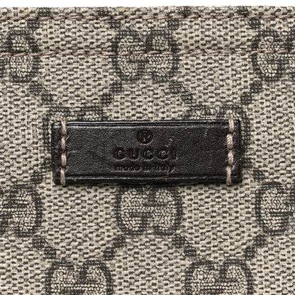 Gucci GG Supreme Monogram Medium Flat Messenger Bag Dark Brown 8 of 10