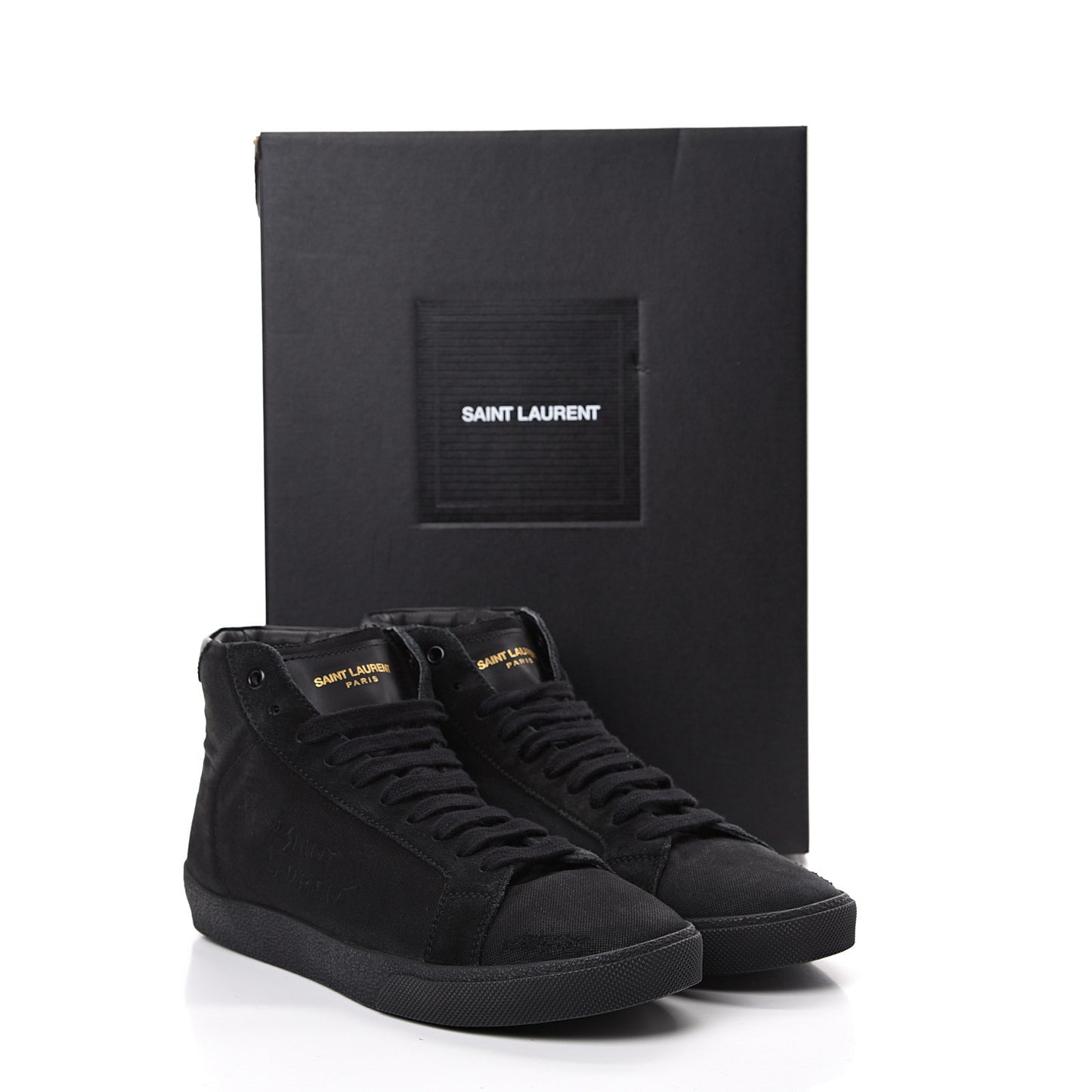 Distressed Canvas Mens Classic Court High Top Sneakers 42 Black