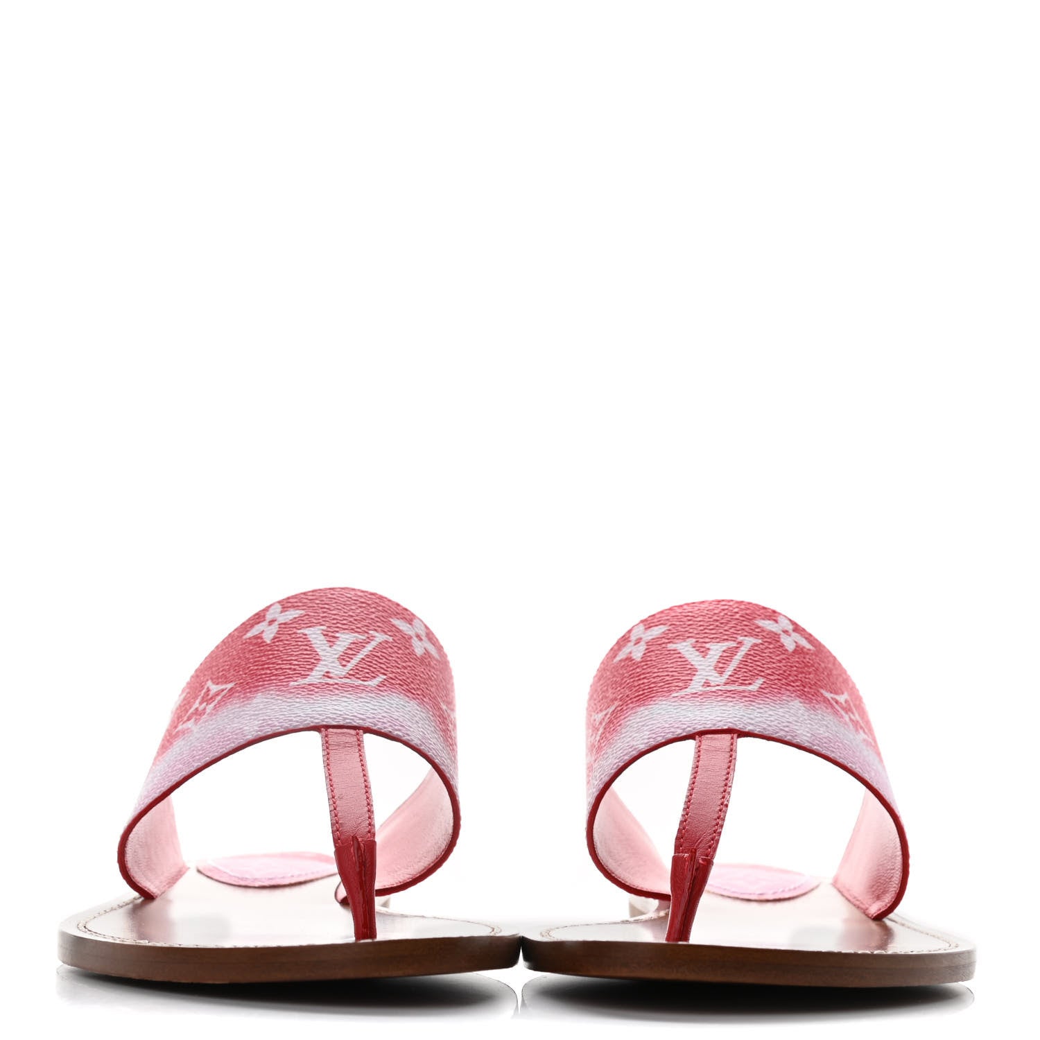 Louis Vuitton Monogram Escale Palma Sandals 37.5 Rouge 2 of 11