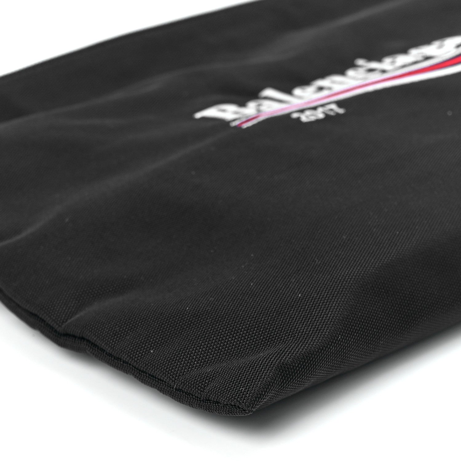 Balenciaga Nylon Political Campaign Logo Embroidered Documents Case Black 10 of 11