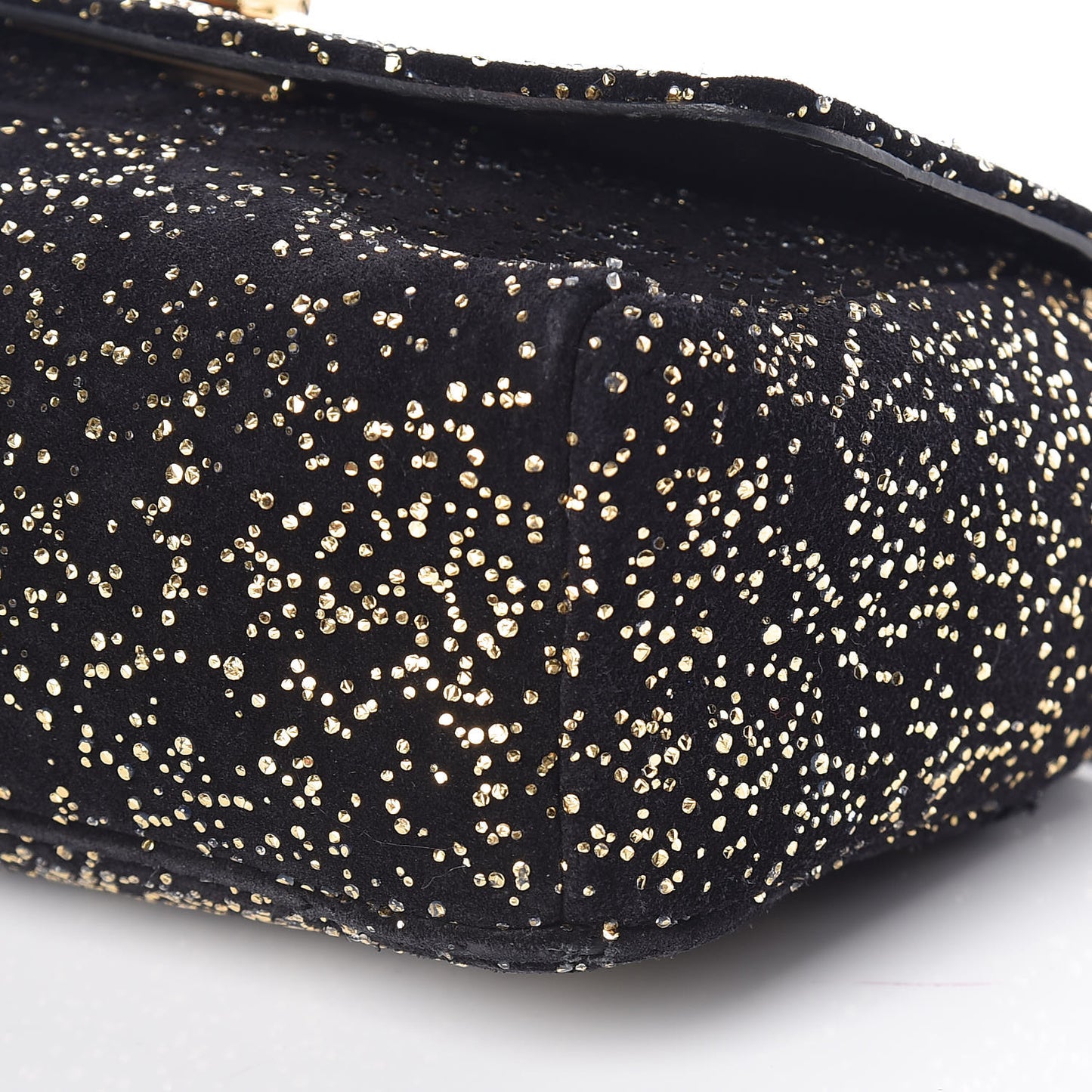 Glitter Mini Ruby Chain Crossbody Black
