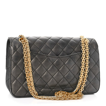 Chanel Metallic Calfskin Quilted 2.55 Reissue 225 Flap Charcoal 3 of 9