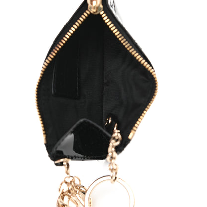 Christian Dior Patent Cannage Lady Dior Key Pouch Black 5 of 9