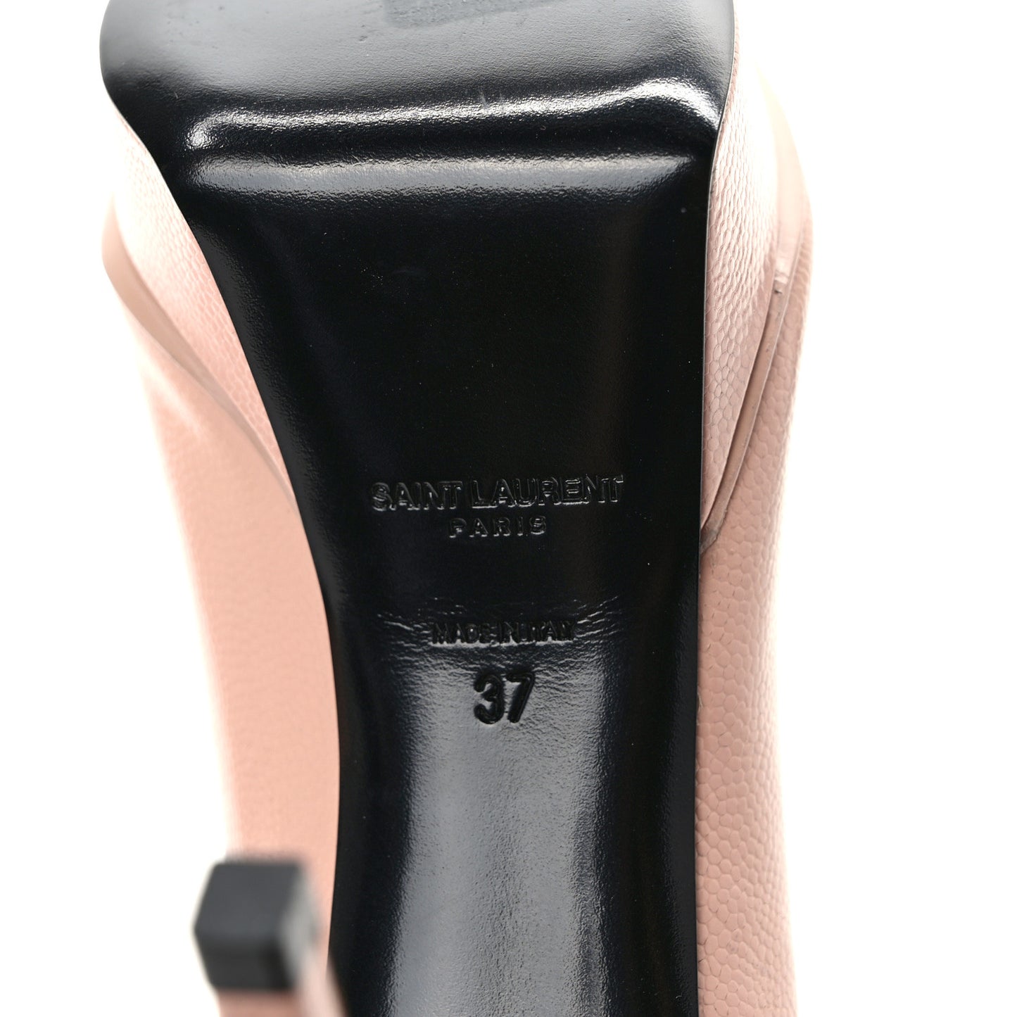 Pebbled Patent Calfskin Janis 105 Platform Pumps 37 Dusty Rose