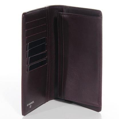 Chanel Caviar Yen CC Wallet Dark Red 6 of 9